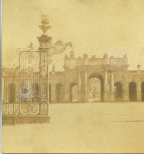 France Nancy Ducal Palace Old Half-Stereo Photo Valecke 1865