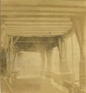 France Vitré Street of Porches Old Half-Stereo Photo Valecke 1865