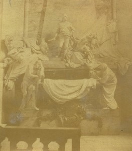 France Strasbourg Marshal of Saxony Tomb Old Half-Stereo Photo Valecke 1865