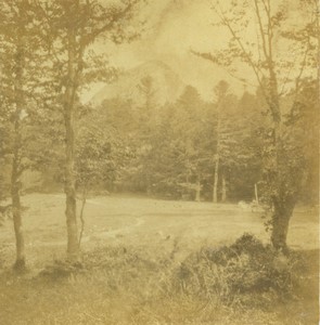 France Mont Dore Salon du Capucin Old Half-Stereo Photo 1865