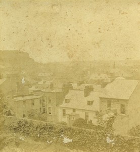 Jersey Saint Hellier panorama Old Half-Stereo Photo 1865