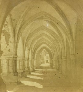 France Luxeuil the former cloister Old Half-Stereo Photo 1865
