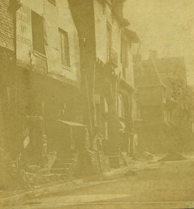 France Vitré Medieval house Old Half-Stereo Photo 1865