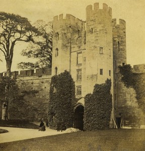 United Kingdom Warwick Clock Tower Old Half-Stereo Photo 1865