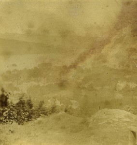 United Kingdom Lake Windermere Old Half-Stereo Photo 1865