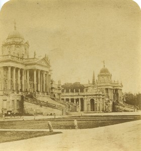 Allemagne Potsdam ancien palais Ancienne Demi Stereo Photo 1865