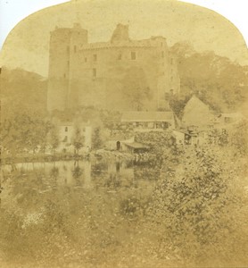 France Loire Castle of Clisson Old Half-Stereo Photo Jouvin 1865