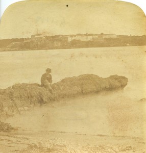 France Cannes Sainte Marguerite Island Old Half-Stereo Photo 1865