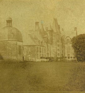 France Vitré Mme de Sevigné Castle Old Half-Stereo Photo Valecke 1865