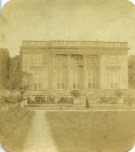 France Versailles petit trianon Ancienne Demi Stereo Photo 1865