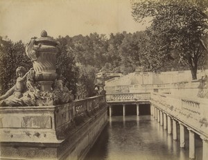 France Nimes the Fountain Gardens Old Photo Neurdein 1890