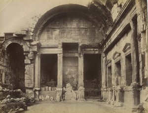 France Nimes Temple of Diana Roman ruins Old Photo Neurdein 1890