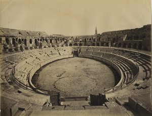 France Arena of Nîmes Roman amphitheatre interior Old Photo Neurdein 1890