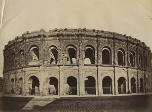 France Arena of Nîmes Roman amphitheatre exterior Old Photo Neurdein 1890