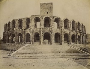 France Arena of Arles Roman amphitheatre exterior Old Photo Neurdein 1890