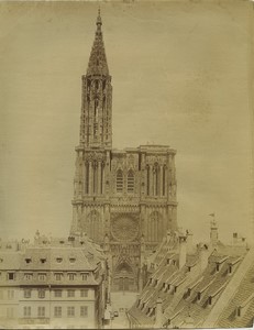 France Strasbourg Cathedral Old Photo 1890