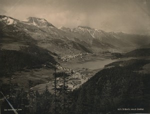 Switzerland Saint-Moritz towards the Innthal Old Photo Schroeder 1890