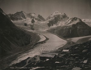 Switzerland Roseg Glacier Bernina Range Alps Old Photo Schroeder 1890