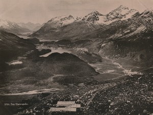 Switzerland Upper Engadine Swiss Alps Old Photo Schroeder 1890