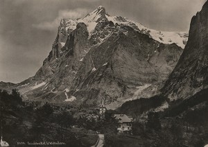 Switzerland Grindelwald and the Wetterhorn Old Photo Schroeder 1890