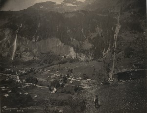 Switzerland Lauterbrunnen Mürren Railway Staubbach Old Photo Schroeder 1890