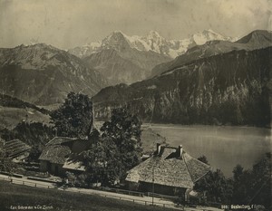 Suisse Beatenberg Lac de Thoune Ancienne Photo Schroeder 1890