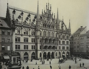 Germany Munchen New Town Hall Old Photo Stengel 1890