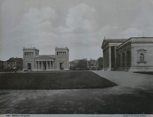 Germany Munchen Königsplatz Propylaea Gate Old Photo Stengel 1890