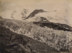 Switzerland Isla Persa Isola Pers Mountain Glacier Old Photo 1890
