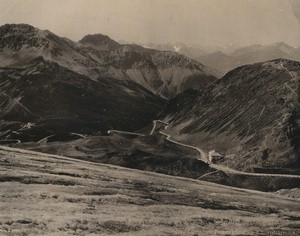 Italy Stelvio Pass descent on the Italian side Old Photo Photoglob 1890 #1
