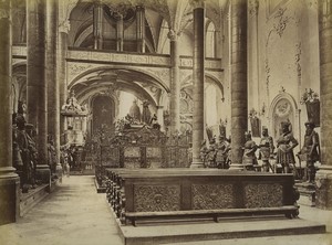 Austria Innsbruck Hofkirche Maximilian Cenotaph & Statues Old Photo 1880