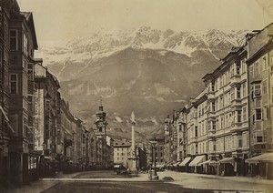 Austria Innsbruck Maria-Theresien-Strasse Old Photo Unterberger 1880