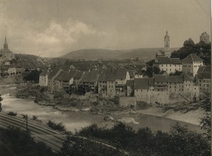 Suisse Laufenburg vue generale Ancienne Photo 1890