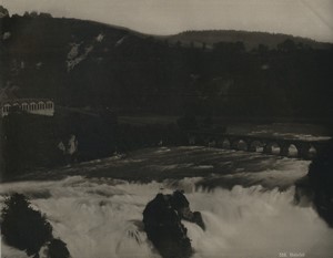 Switzerland Rheinfall Rhine Falls Old Photo Schroeder 1890