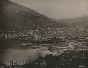 Italy Come vue generale Lac Ancienne Photo Schroeder 1890