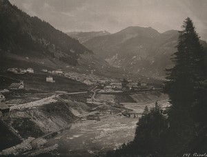 Switzerland Airolo general view Old Photo Schroeder 1890