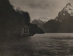 Switzerland Tellskapelle Chapel Lake Lucerne Old Photo Schroeder 1890