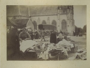 France Normandy Bosgouet? Busy Market Place Old Photo Dallemagne 1890 #3