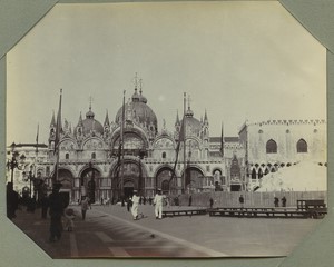 Italy Venice St Mark's Basilica Piazza San Marco Old Photo Snapshot 1908