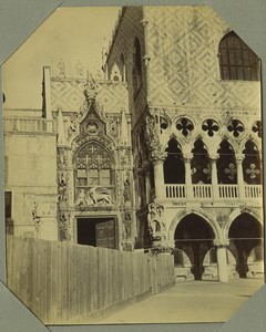 Italy Venise Porte della Carta Palais des Doges Palazzo Ducale Ancienne Photo Amateur 1908