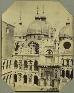 Italy Venise Cour du palais des Doges Palazzo Ducale Ancienne Photo Amateur 1908