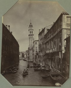 Italy Venice Canal San Giorgio dei Greci Campanile Old Photo Snapshot 1908