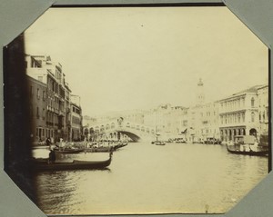 Italy Venise le Grand Canal et le Pont du Rialto Ancienne Photo Amateur 1908