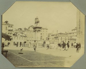Italy Venise Monument du Colleone Statue Equestre Ancienne Photo Amateur 1908