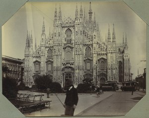 Italy Milan cathedral duomo di Milano Old Photo Snapshot 1908