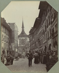 Switzerland Bern Zytglogge Clock Tower Old Photo Snapshot 1908