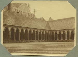 France Normandy Mont Saint Michel cloister Old Photo Snapshot 1909