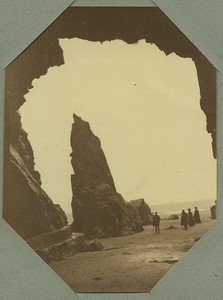 United Kingdom Jersey Plemont Needle Rock Old Photo Snapshot 1909