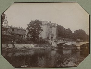 France Meuse Verdun Porte Chaussee Gate Towers Old Photo Snapshot 1910