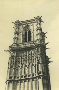 France Église Saint-Martin de Clamecy Church steeple tower Old Photo 1950